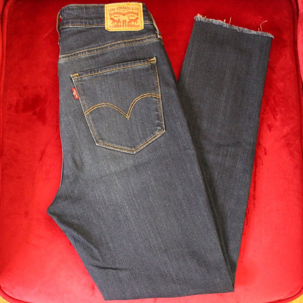 Levi's Jeans w/ Frayed Hem + Free Levi's Cropped Polo